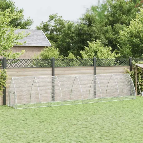 Chicken Cage Silver Galvanized Chicken Cage Silver 600 X 105 X 120 Cm - Shop at LoveMi