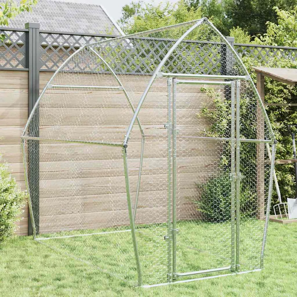 Chicken Cage Silver 200x Galvanized Chicken Cage Silver 200 X 105 X 182 Cm - Shop at LoveMi
