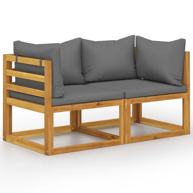 2 seater garden bench with dark grey cushions 2 seater garden bench with Dark Grey - Shop at LoveMi