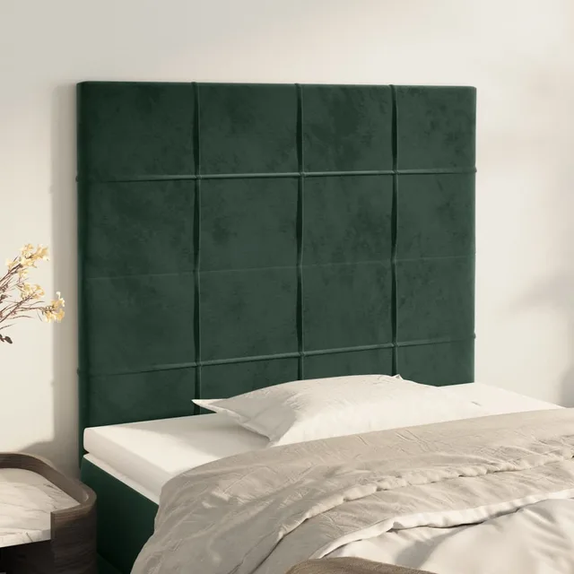 Headboards . 80x5x78/88 cm Velvet Dark Green - Shop at LoveMi