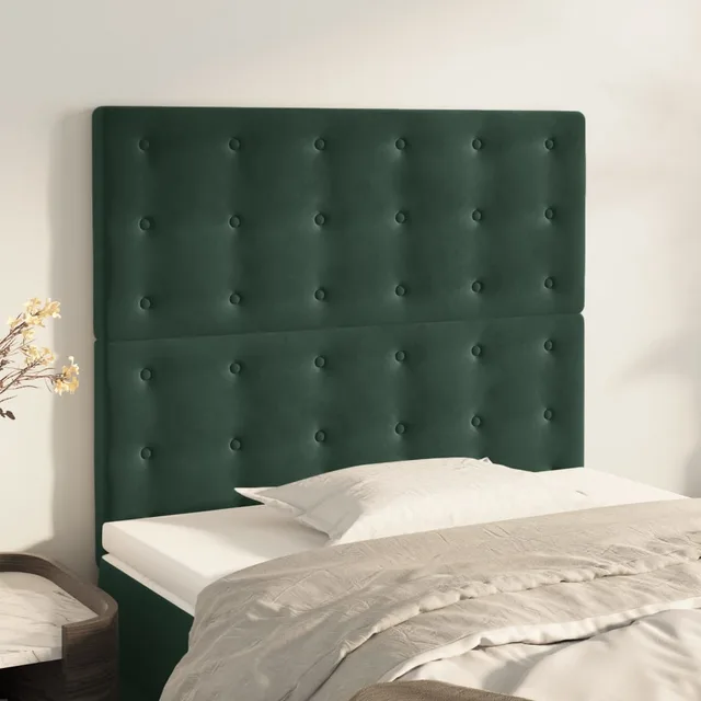 Headboards . 80x5x78/88 cm Velvet Dark Green - Shop at LoveMi