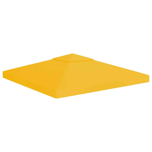 Pavilion Roof Tarp with Chimney Vent 310 g/m² 3x3 m Yellow - Shop at LoveMi