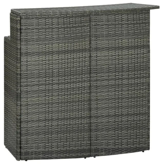 Garden Bar Table 120x Poly Rattan Gray - Shop at LoveMi