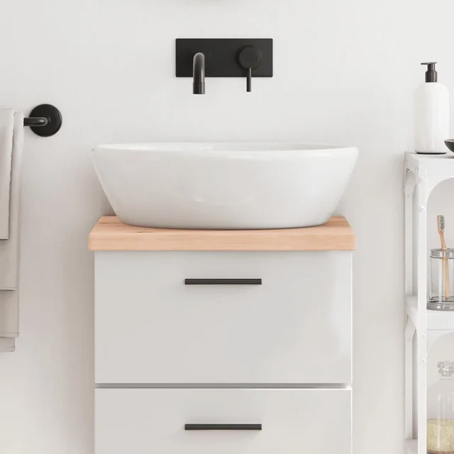 Vanity Top 40x30x(2 4) cm Solid Wood Untreated Vanity Top Nature - Shop at LoveMi