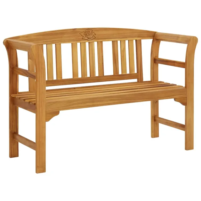 Garden Bench 114 cm Solid Acacia Wood Garden Bench 114 Cm - Shop at LoveMi