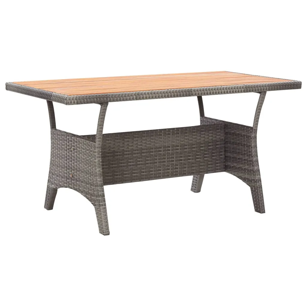 Garden Table 120x Acacia Solid Wood - Gray