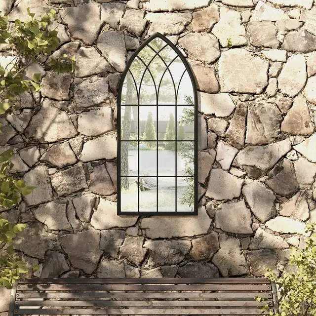 Garden Mirror Sand Iron Garden Mirror Iron Black - Shop at LoveMi