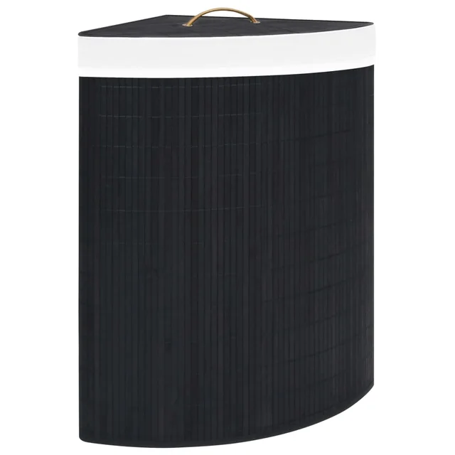 Corner Laundry Basket 60 L Corner Laundry Basket 60 L Black - Shop at LoveMi