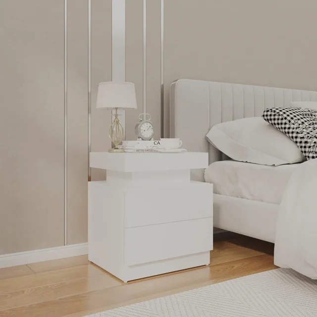 bedside table 45x wood composite bedside table 45x wood composite White - Shop at LoveMi