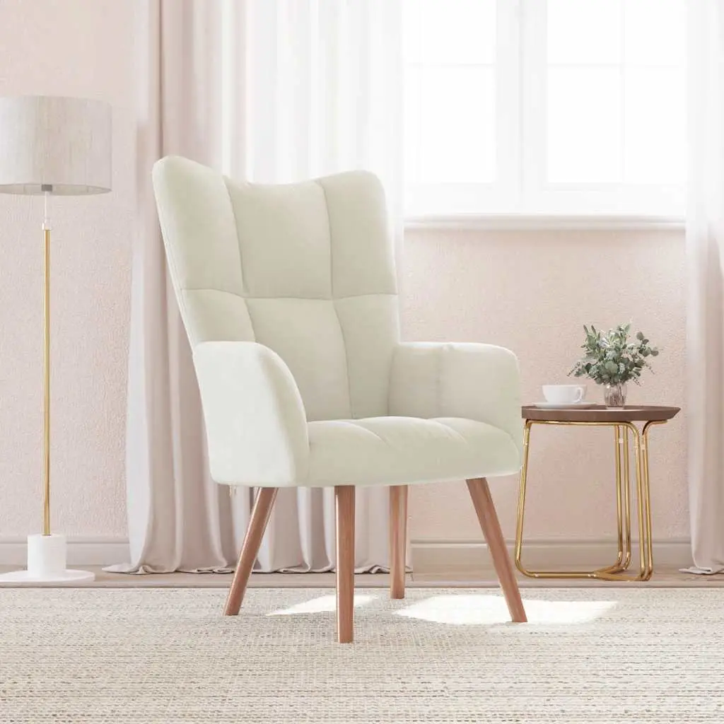 Relaxation Chair Velvet Relaxation Chair Velvet Relaxation Chair - White