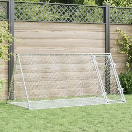 Rabbit Hutch Silver 200x Galvanized Rabbit Hutch Silver 200 X 105 X 91 Cm - Shop at LoveMi