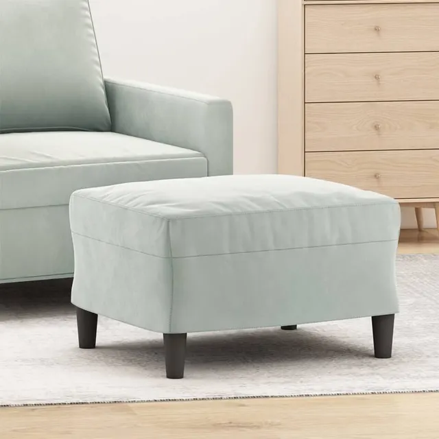 footstool 60x velvet footstool 60x velvet Light Grey - Shop at LoveMi