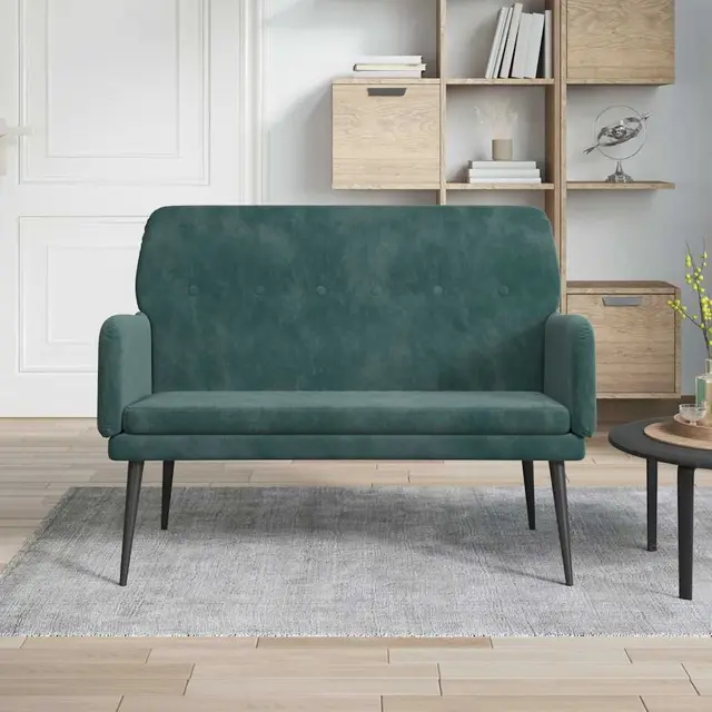 Bench Dark Green 108x Velvet Bench 108x Dark Green - Shop at LoveMi