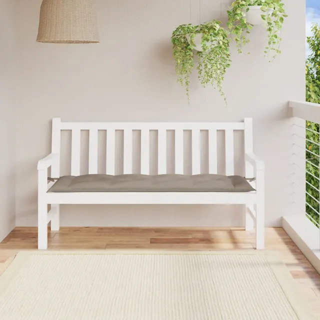Garden Bench Cushion Anthracite Oxford Fabric Garden Bench Cushion Taupe - Shop at LoveMi