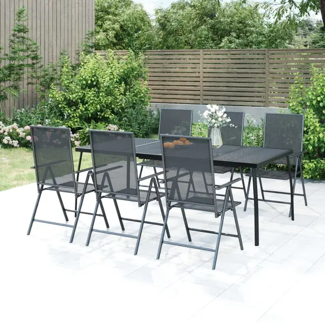 Garden Table Anthracite Steel Grid Garden Table Anthracite 200 X 100 X 72 Cm - Shop at LoveMi