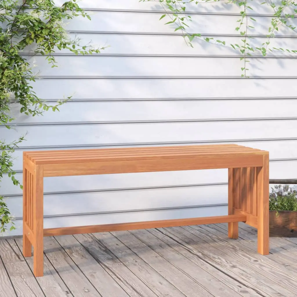 Garden Bench 80 cm Solid Eucalyptus Wood Garden Bench - 110 X 35 X 45 Cm