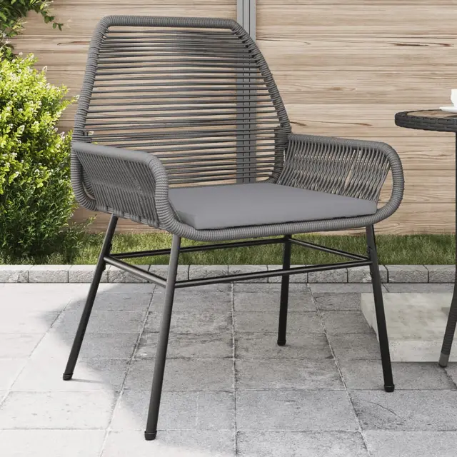Garden Chairs . with Cushions Poly Rattan Gray - Shop at LoveMi