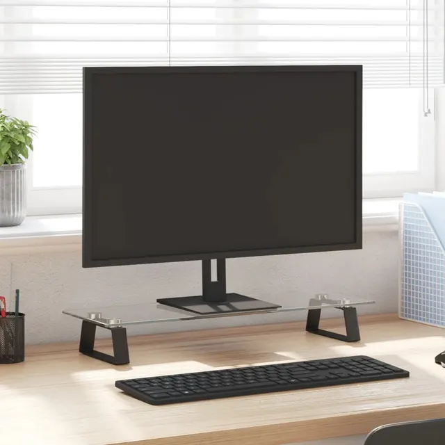 Monitor Stand 60x Tempered Glass and Monitor Stand 60x Black - Shop at LoveMi