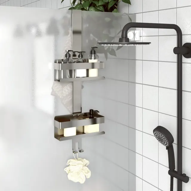 Shower Caddy Hanging Brushed Stainless Steel 304 Shower Caddy Silver - Shop at LoveMi