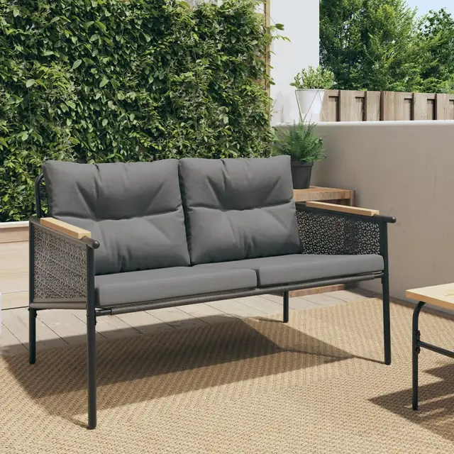 4 piece balcony furniture set with cushions, garden bench Bank - Shop at LoveMi
