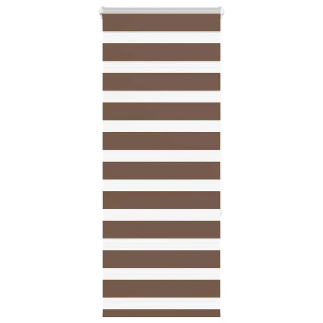 Zebra Roller Blind, Fabric Width 35.9 cm, Polyester, Zebra Roller Blind Brown - Shop at LoveMi
