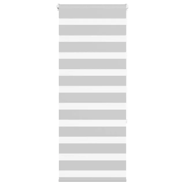 Zebra Roller Blind, Fabric Width 35.9 cm, Polyester, Zebra Roller Blind Light Grey - Shop at LoveMi