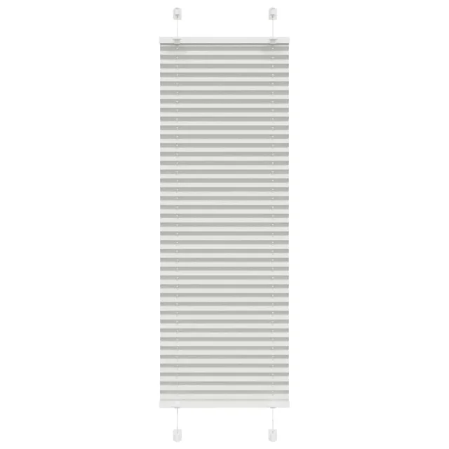 Pleated Blind Anthracite Fabric width 39.4 cm Polyester Light Grey - Shop at LoveMi