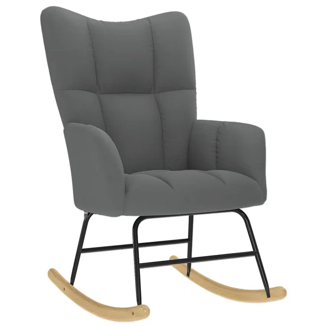 rocking chair rocking chair with footstool rocking chair Dark Grey - Shop at LoveMi