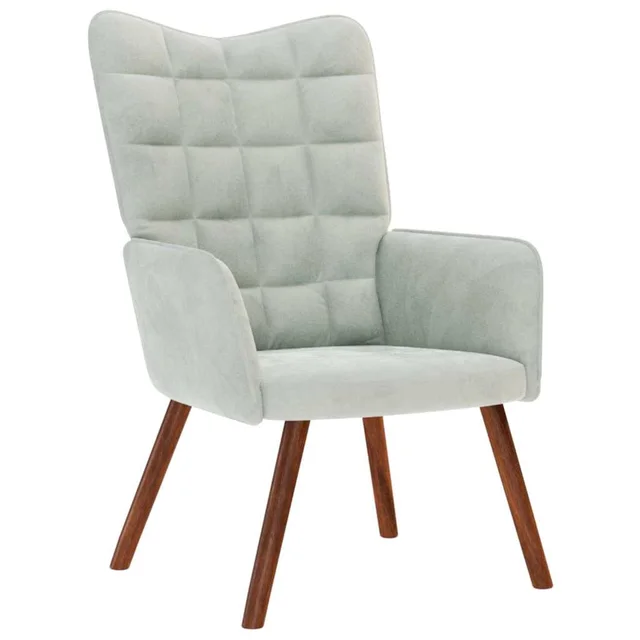 Relaxation Chair Velvet Relaxation Chair Velvet Relaxation Chair Light Grey - Shop at LoveMi