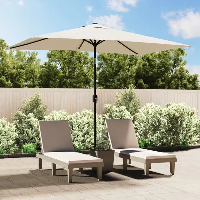Rectangular Parasol Rectangular Parasol Sand White White - Shop at LoveMi