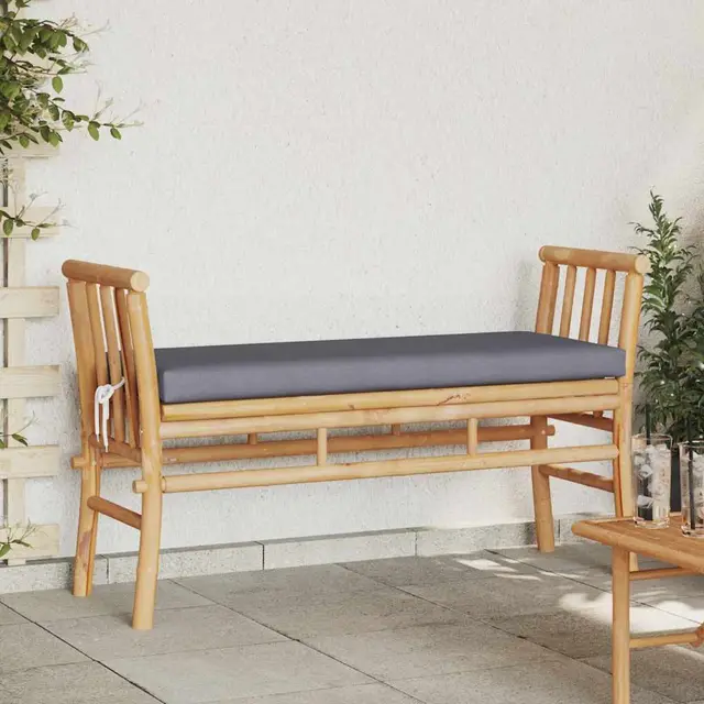 garden bench with cushions 110 x garden bench Dark Grey - Shop at LoveMi