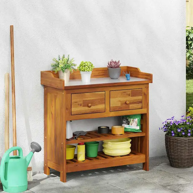 Garden Cabinet with Drawers and Shelf 78 x 78 X 36.5 X 78 Cm - Shop at LoveMi