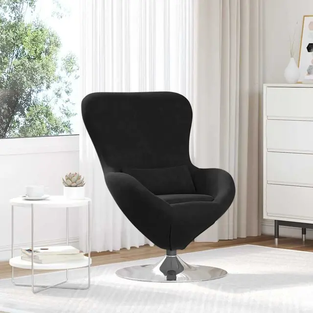 Egg Chair 63 x Velvet Egg Chair 63 Black - Shop at LoveMi