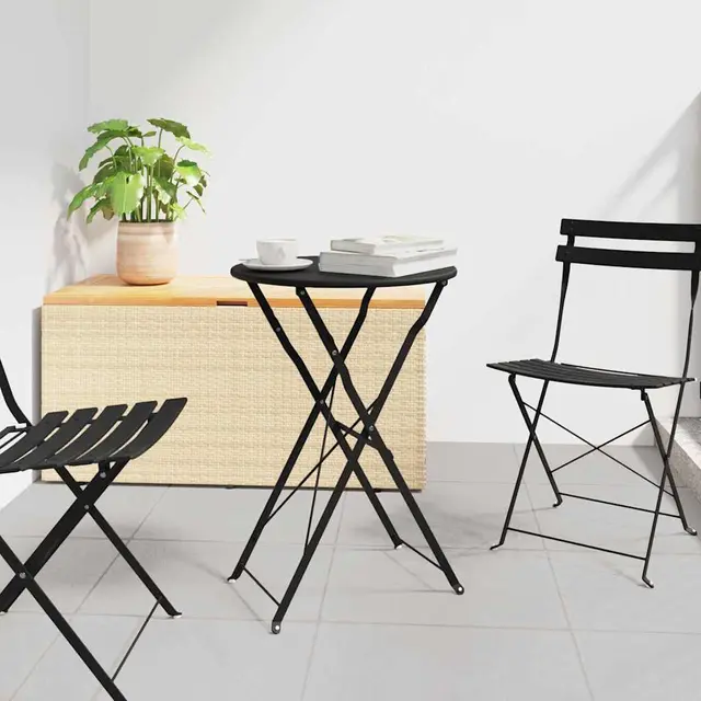 Bistro Table Anthracite Ø Powder Coated Anthracite - Shop at LoveMi