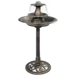 Bird Bath with Fountain, Bronze, 50×91 cm - Bronzetocolored - View 1