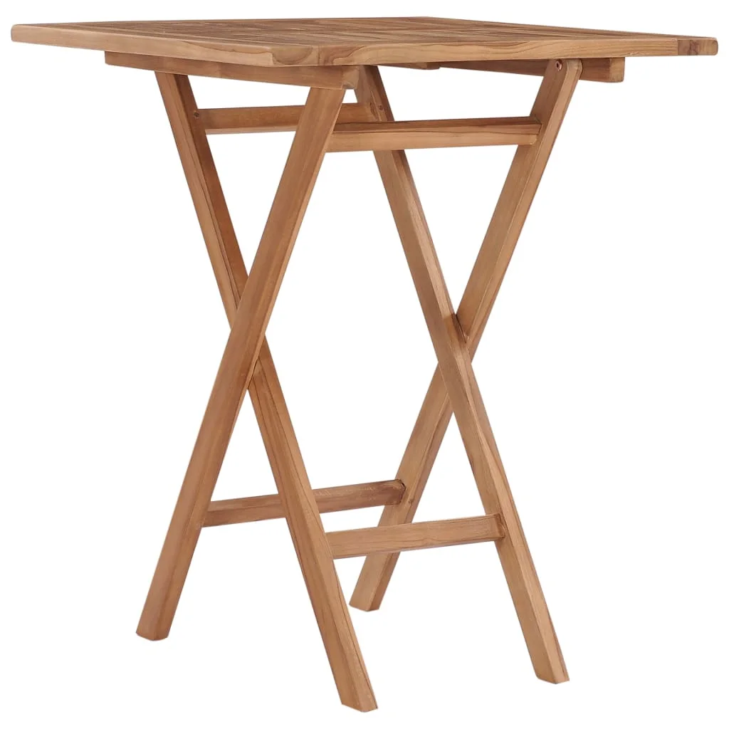 Folding Garden Table 60 cm Solid Teak Wood - Square