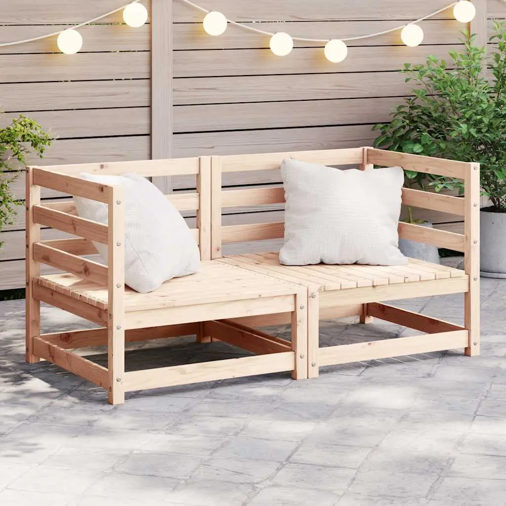 Garden Corner Sofas, , Solid Pine Wood - Nature