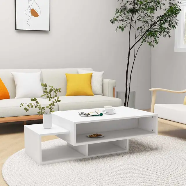 Coffee Table 105x Wood Material Coffee Table Sonoma Oak 105x White - Shop at LoveMi