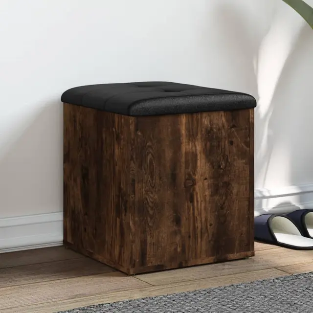 storage bench 42 x wood material bench with Smoked Oak - Shop at LoveMi