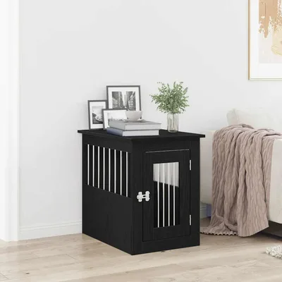 Dog Cage in Furniture Style 45x Wood Material Dog Cage Black Oak - Shop at LoveMi