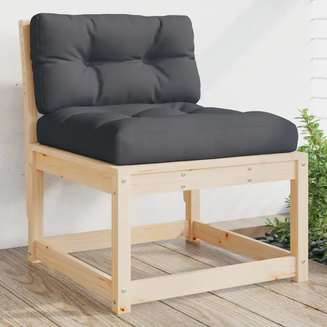 garden sofa with cushions, solid pine wood, garden sofas Natural Pine - Shop at LoveMi