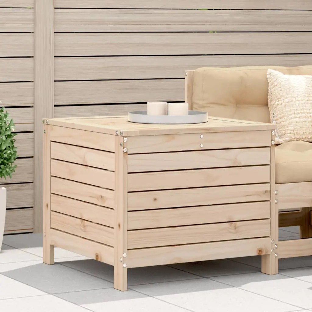 garden stool 62x63.5x53.5 cm solid pine wood garden table - Untreated Pine Wood