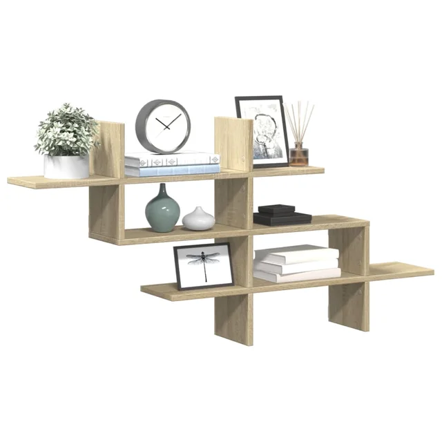 wall shelf 124.5x18x60.5 cm, engineered wood, wall shelf Sonoma oak Sonoma Oak - Shop at LoveMi