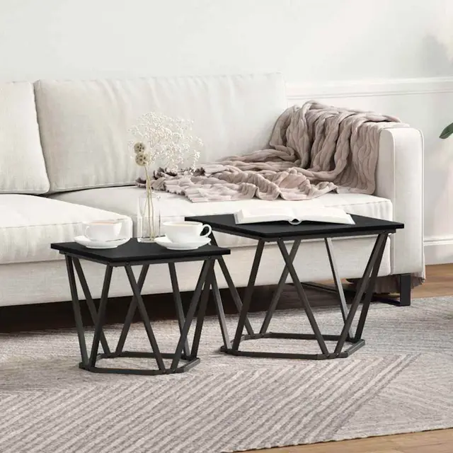 Side Table Set Black Oak Black Oak Look - Shop at LoveMi