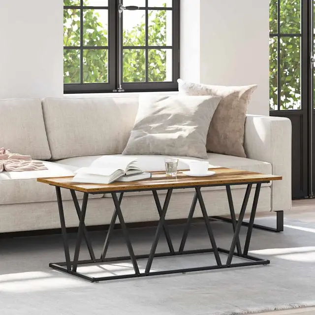 Coffee Table Black Oak Plywood and Old Wood - Shop at LoveMi