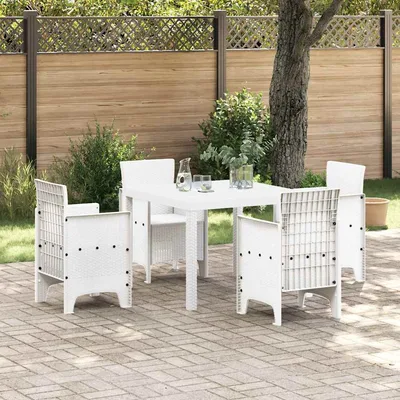 Garden Table Anthracite Poly Rattan Garden Table White - Shop at LoveMi