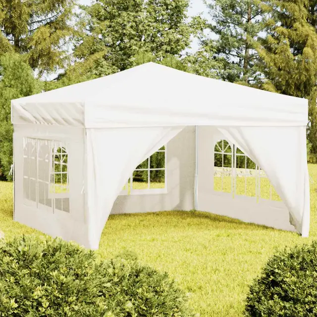 Foldable Party Tent with Side Walls, Anthracite, 2x2 m Cream - Shop at LoveMi