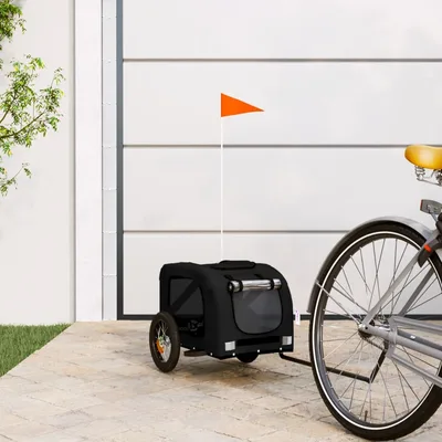 bicycle trailer for dogs, Oxford fabric and iron, bicycle trailer Black - Shop at LoveMi
