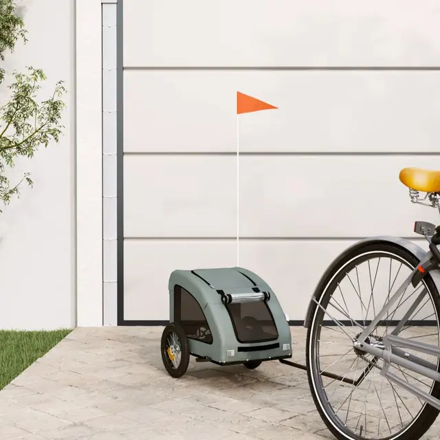 bicycle trailer for dogs, Oxford fabric and iron Gray - Shop at LoveMi