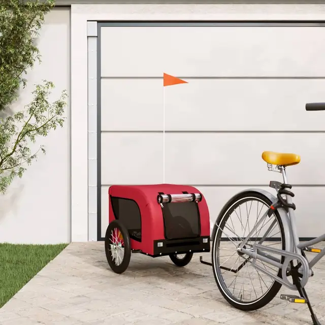 bicycle trailer for dogs, Oxford fabric and iron, bicycle trailer Red - Shop at LoveMi